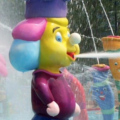 Parque del agua del juego de la aguamarina de Sprayground del agua, equipo formado historieta del parque del espray del mono