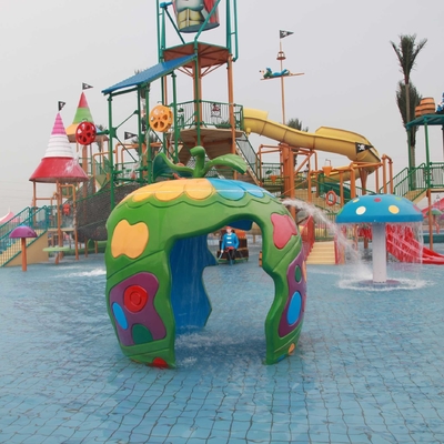 Equipo del parque del espray del OEM, agua Spraygrounds del juego de la aguamarina del espray del bastón de la fibra de vidrio para el parque del agua de los niños
