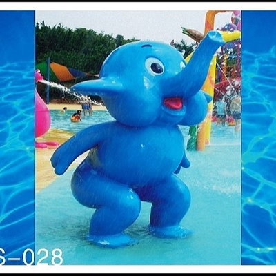 Pequeño juego del agua del elefante del espray, estructura del juego de las fuentes de la aguamarina, equipo del parque del espray