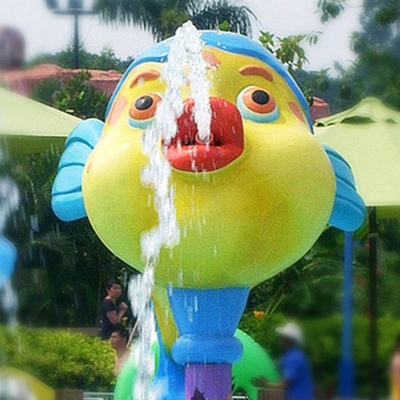 Pequeño juego del agua del elefante del espray, estructura del juego de las fuentes de la aguamarina, equipo del parque del espray