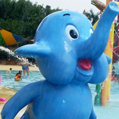 Pequeño juego del agua del elefante del espray, estructura del juego de las fuentes de la aguamarina, equipo del parque del espray