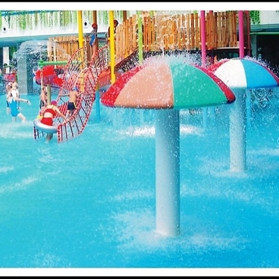Fibra de vidrio modificada para requisitos particulares, equipo del parque de la aguamarina de la seta del espray del PVC para 3 - 5 personas