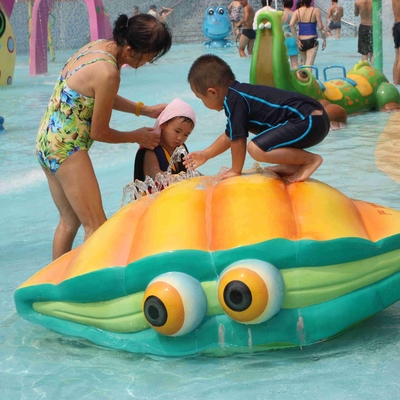 Juego de la aguamarina de Shell del espray del equipo del patio del agua de la fibra de vidrio para el parque de atracciones