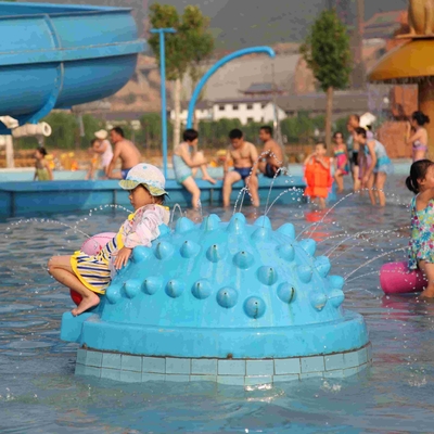 Equipo del patio del agua, juego del juego de la aguamarina del espray del erizo de la fibra de vidrio
