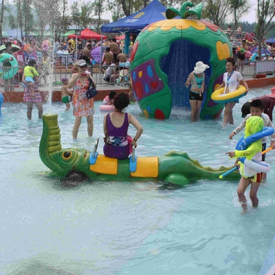 Equipo de Sprayground del agua del juego de la aguamarina del cocodrilo del espray para el parque del agua