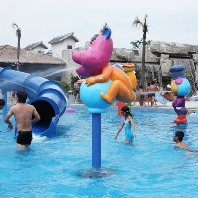 Estructuras del juego de la aguamarina de la historieta del conejo, equipos del parque del espray, equipo del patio del agua