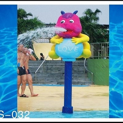 Estructuras del juego de la aguamarina de la historieta del conejo, equipos del parque del espray, equipo del patio del agua