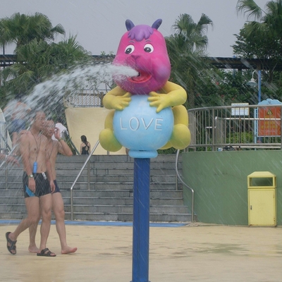 Estructuras del juego de la aguamarina de la historieta del conejo, equipos del parque del espray, equipo del patio del agua