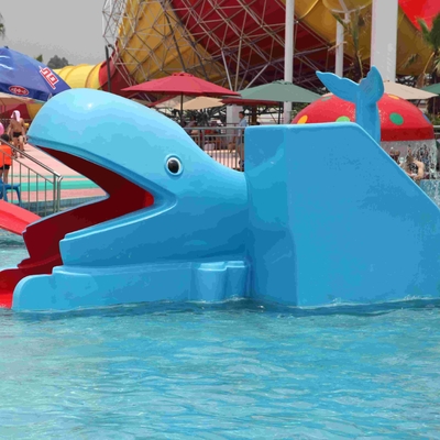 La piscina de agua exterior desliza los toboganes acuáticos de la piscina de los niños de la forma de la historieta de las ballenas del parque del agua para el parque del agua de los niños