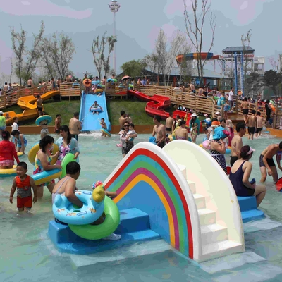 Diapositiva de la piscina de agua de la fibra de vidrio en el patio medio del agua (XPH-001)