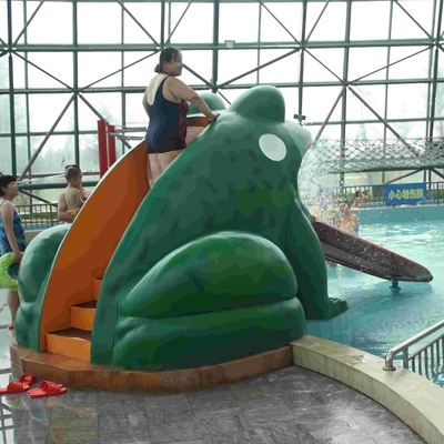 La rana formó las diapositivas de la piscina de agua, juegos del juego del agua de la diapositiva de la fibra de vidrio del parque de la aguamarina para el parque del agua