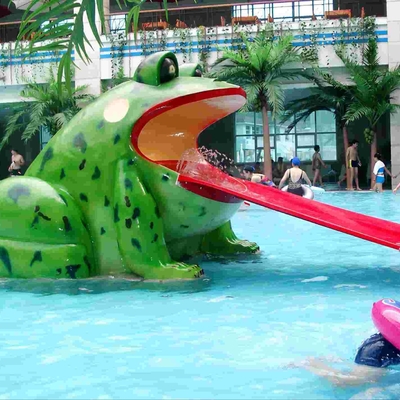 La rana formó las diapositivas de la piscina de agua, juegos del juego del agua de la diapositiva de la fibra de vidrio del parque de la aguamarina para el parque del agua