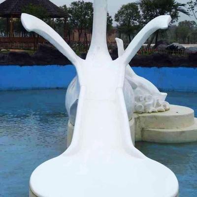 Juego modificado para requisitos particulares de la diapositiva del pollo del cisne para los niños, pequeñas diapositivas de la piscina de agua de la fibra de vidrio