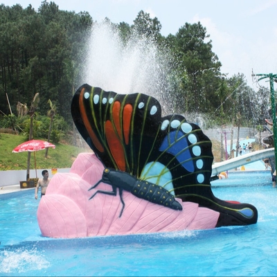 Pequeñas diapositivas multicoloras de la piscina de agua de la mariposa de los niños de la fibra de vidrio modificadas para requisitos particulares