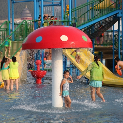 La seta al aire libre del arco iris de la diversión embroma el acero de carbono galvanizado patio del agua