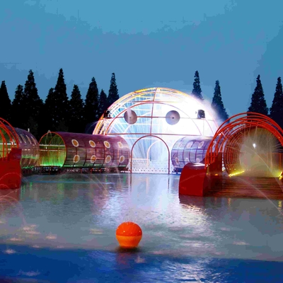Juego grande de la aguamarina de la diversión del cangrejo del laberinto de la fibra de vidrio del equipo del parque al aire libre del agua