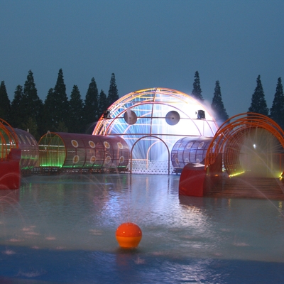 Laberinto del cangrejo del equipo al aire libre del patio de la diversión de la aguamarina del agua del juego grande del parque