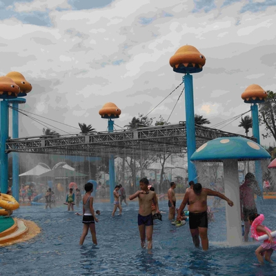 El mundo de las medusas estructura el equipo al aire libre del parque del agua del juego de la aguamarina para la interacción de la familia