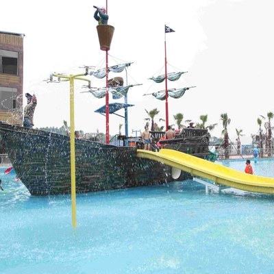 Barco pirata grande de la fibra de vidrio del centro vacacional para los parques del agua del tema, el 19*13.6*9m