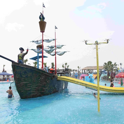 Barco pirata grande de la fibra de vidrio del centro vacacional para los parques del agua del tema, el 19*13.6*9m
