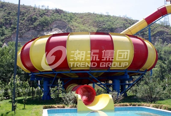 toboganes acuáticos gigantes del espacio de los toboganes acuáticos de la fibra de vidrio del parque de la aguamarina de la diversión de la plataforma del 16m