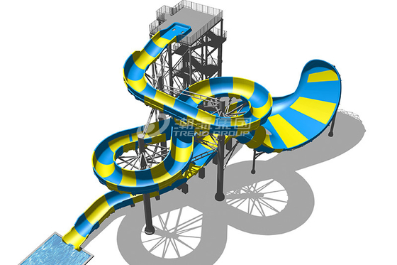 Plataforma mágica los 20m de los toboganes acuáticos de la fibra de vidrio de la manta del vuelo para el proyecto del parque temático
