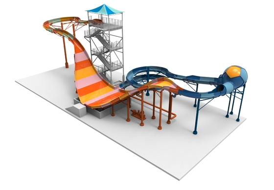 Plataforma mágica los 20m de los toboganes acuáticos de la fibra de vidrio de la manta del vuelo para el proyecto del parque temático