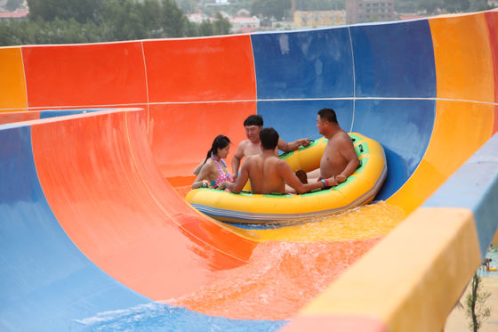 Colorido sobre los toboganes acuáticos de tierra de la fibra de vidrio, diapositiva de la piscina de la fibra de vidrio para el parque gigante del agua
