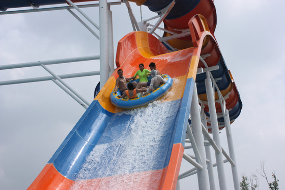 Los toboganes acuáticos grandes de alta velocidad de la fibra de vidrio en el agua parquean, 360 personas/h