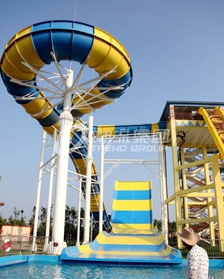 Toboganes acuáticos de encargo de Funnuy, diapositiva de la aguamarina del bumerán del parque de atracciones para la diversión de la familia de 2 personas