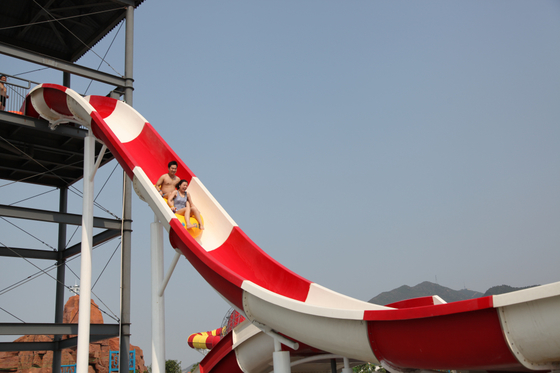 Toboganes acuáticos de encargo de Funnuy, diapositiva de la aguamarina del bumerán del parque de atracciones para la diversión de la familia de 2 personas