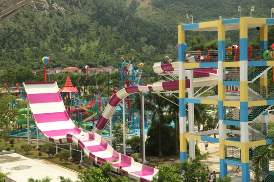 Diapositiva de encargo al aire libre de la aguamarina del bumerán del parque de atracciones de los toboganes acuáticos para 2 personas