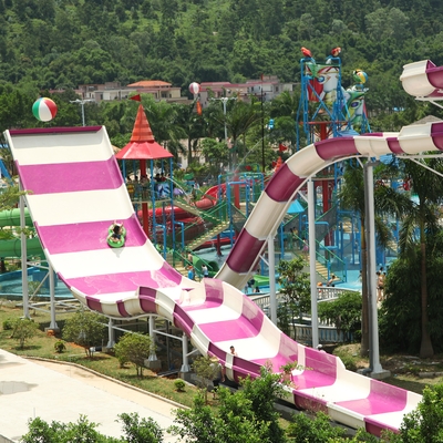 Diapositiva de encargo al aire libre de la aguamarina del bumerán del parque de atracciones de los toboganes acuáticos para 2 personas
