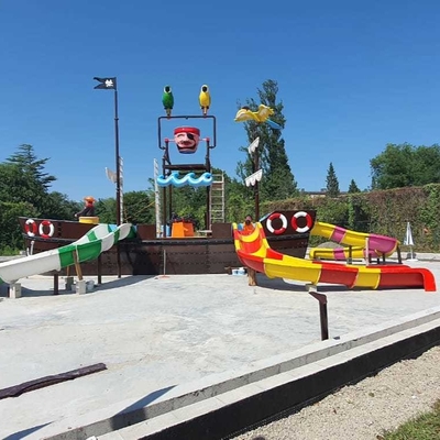 Equipo de parque acuático de toboganes de parques acuáticos de botes de visión de fibra de vidrio personalizados