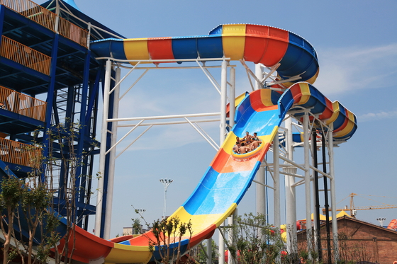 Resina gigante de Ashland/DSM de los toboganes acuáticos de la fibra de vidrio del bumerán, altura de la plataforma del 18.75m