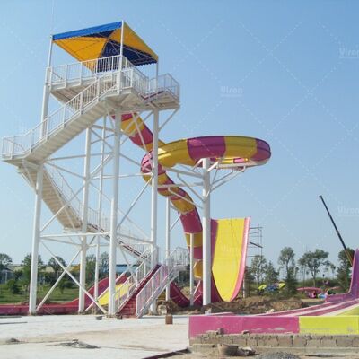 Cutomized Fiberglass Boomerang Water Slide for 2 Riders - 13.8m Height Vison Waterparks