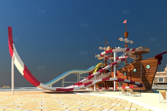 Parque acuático cubierto personalizado con centro comercial