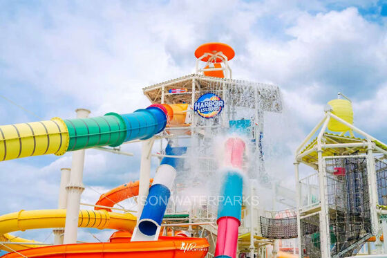 Customized Theme Gigantic Water House Aqua Playground with 1200 Riders Capacity and Hot-Dip Galvanized Steel