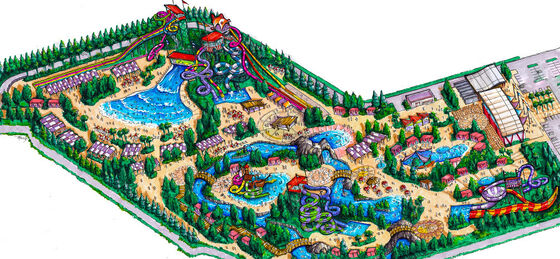 El diseño conceptual de Waterpark, parques del agua diseña/parque modificado para requisitos particulares del agua