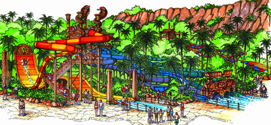 El diseño conceptual de Waterpark, parques del agua diseña/parque modificado para requisitos particulares del agua