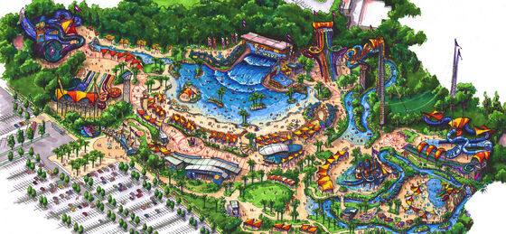 El diseño conceptual de Waterpark, parques del agua diseña/parque modificado para requisitos particulares del agua