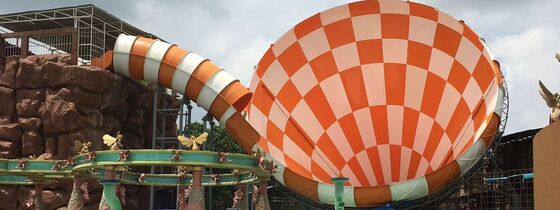 Giant Tornado Funnel Water Slide for Water Park | Fiberglass Tornado Slide Manufacturer Since 1994 | Custom 4-Person Raft Slide (HT-31)