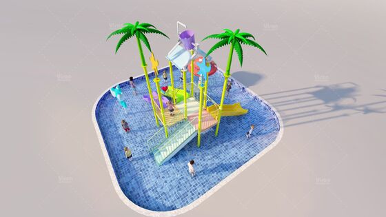 Parque acuático estilo océano con tamaño de 6,3 m x 6,3 m x 4,5 m y más de 10 años de vida útil para parques de diversión acuática