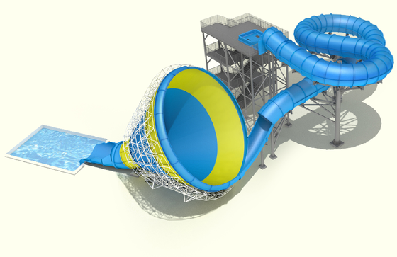 Tobogán de agua Tornado Mediano | HT-45 Fabricante de equipos para parques acuáticos desde 1994