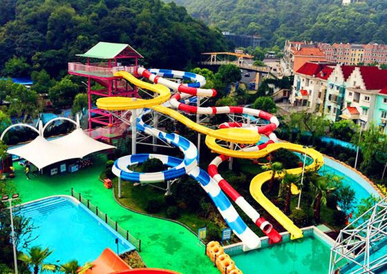 Deslizamiento de agua en espiral personalizado de múltiples carriles para parques acuáticos - Fabricante auditado por SGS