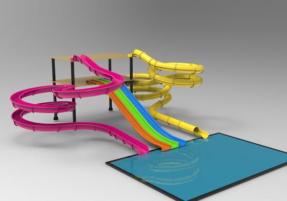 Deslizamiento de agua en espiral personalizado de múltiples carriles para parques acuáticos - Fabricante auditado por SGS