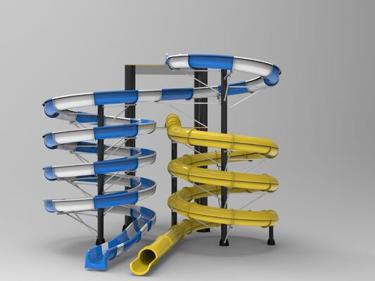 Deslizamiento de agua en espiral personalizado de múltiples carriles para parques acuáticos - Fabricante auditado por SGS