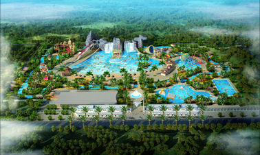 Tienda el proyecto de Waterpark de la fuente termal, equipo del parque del agua de la fibra de vidrio/proyecto modificado para requisitos particulares del parque de la aguamarina