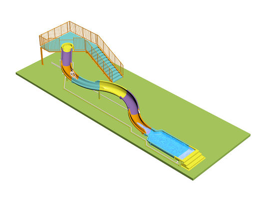 Los toboganes de agua en espiral para niños para el parque acuático Material de fibra de vidrio