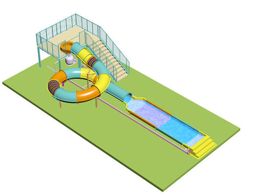 Slide cerrado para niños Slides de agua para el parque acuático Material de fibra de vidrio